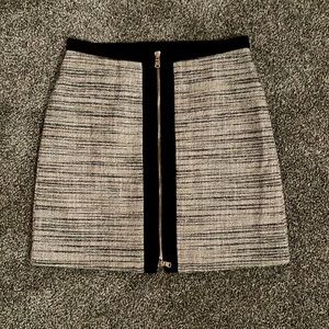 Tweed Zip Mini Skirt by Ann Taylor